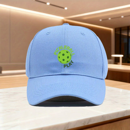 1pc "Pickleball Play" Printed Snapback Baseball Cap, Unisex Outdoor Sports Style, Ideal Gift for Weddings, Parties, Birthdays, Essential for Pickleball Enthusiasts, Casual and Versatile, Fashionable Trend