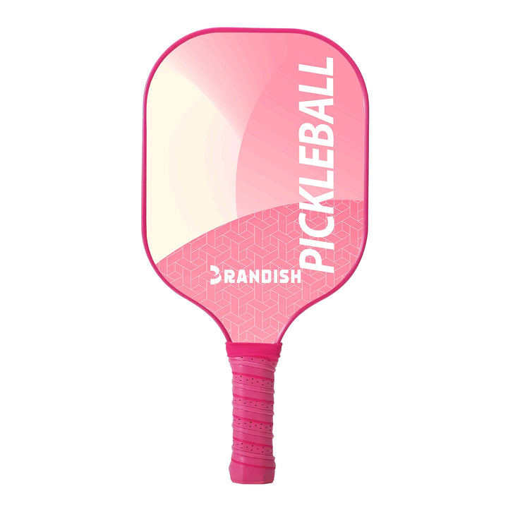 Modern 1 Fiber Pickleball Paddle - Pink Cold Pressed PP Honeycomb Core Lightweight Youth, Unisex Spin Control Paddle