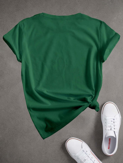 Pickleball Fun Quote Paddles Print T-shirt, Short Sleeve Crew Neck Casual Top for Summer & Spring, Women's Clothing