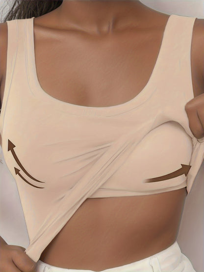 Set of 4 Women'S Sports Tank Tops Featuring Wide Shoulder Straps, Integrated Chest Padding, And a Easy Yet Stylish Casual Sports Design