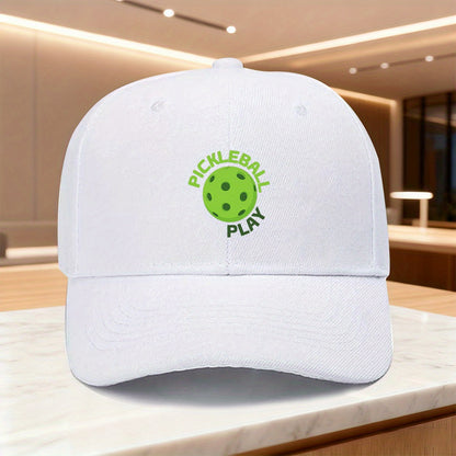1pc "Pickleball Play" Printed Snapback Baseball Cap, Unisex Outdoor Sports Style, Ideal Gift for Weddings, Parties, Birthdays, Essential for Pickleball Enthusiasts, Casual and Versatile, Fashionable Trend