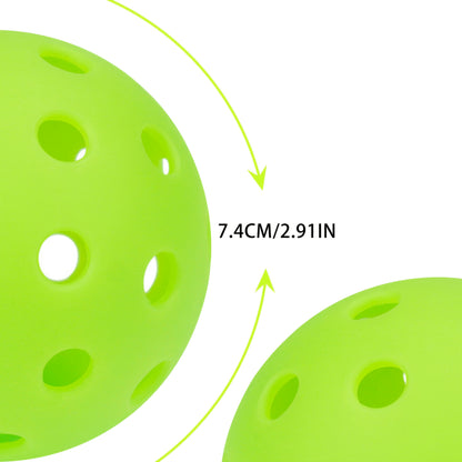 12 Pickleballs with 40 Holes for Outdoor Training, Featuring Excellent Durability, Bounce, And Visibility with a Seamless Integrated Design