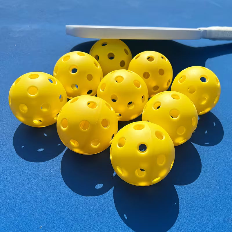 9pcs Multi-Color 26-Hole Indoor Pickleball Balls Set – Beginner Training Durable Lightweight Indoor Practice Balls Pack