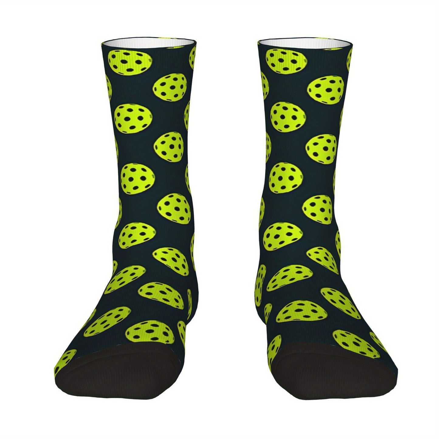 A Set of Funky Hip Hop Pickleball Socks for Men, Featuring a Seamless Design And a Humorous Print, Perfect for Street Style