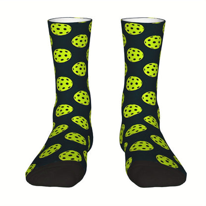 A Set of Funky Hip Hop Pickleball Socks for Men, Featuring a Seamless Design And a Humorous Print, Perfect for Street Style