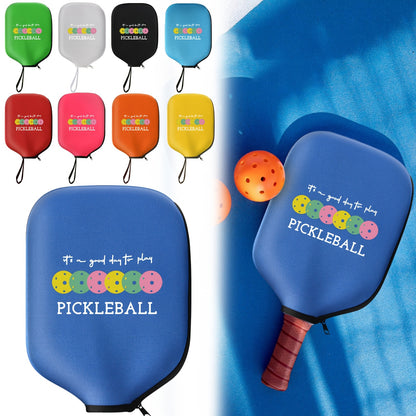 A Pickleball Paddle Cover, Durable Neoprene Paddle Cover Fits Universal 8.46 X 11.2 Inch Zippered Paddle Cover Paddle Storage Bag, Suitable for USAPA Standard Pickleball Paddles