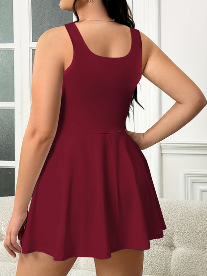 Sleeveless Dress with Pockets - Made from High-Stretch Fabric, Perfect for Casual Summer Outfits