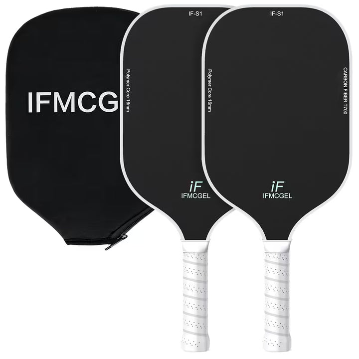 2-Pack T700 Carbon Fiber Pickleball Paddles Set – 16mm Honeycomb Core, Carbon Surface for Spin, Power &amp; Control