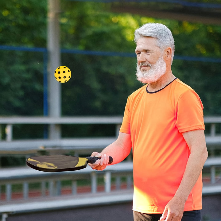 2pcs Silent Foam Pickleball Balls – Durable Quiet Training Balls for Indoor/Outdoor Practice with True Bounce (Yellow/Green)