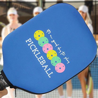 A Pickleball Paddle Cover, Durable Neoprene Paddle Cover Fits Universal 8.46 X 11.2 Inch Zippered Paddle Cover Paddle Storage Bag, Suitable for USAPA Standard Pickleball Paddles