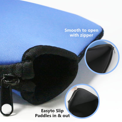 A Pickleball Paddle Cover, Durable Neoprene Paddle Cover Fits Universal 8.46 X 11.2 Inch Zippered Paddle Cover Paddle Storage Bag, Suitable for USAPA Standard Pickleball Paddles