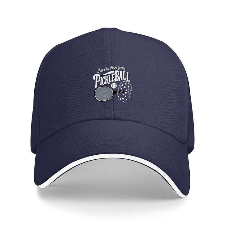 Stylish All-Season Design "Just One More Game" Pickleball Cap - Unisex Adjustable Baseball Cap, Breathable Outdoor Sports Hat for Men Women