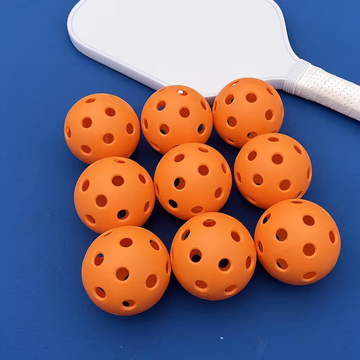 9pcs Multi-Color 26-Hole Indoor Pickleball Balls Set – Beginner Training Durable Lightweight Indoor Practice Balls Pack