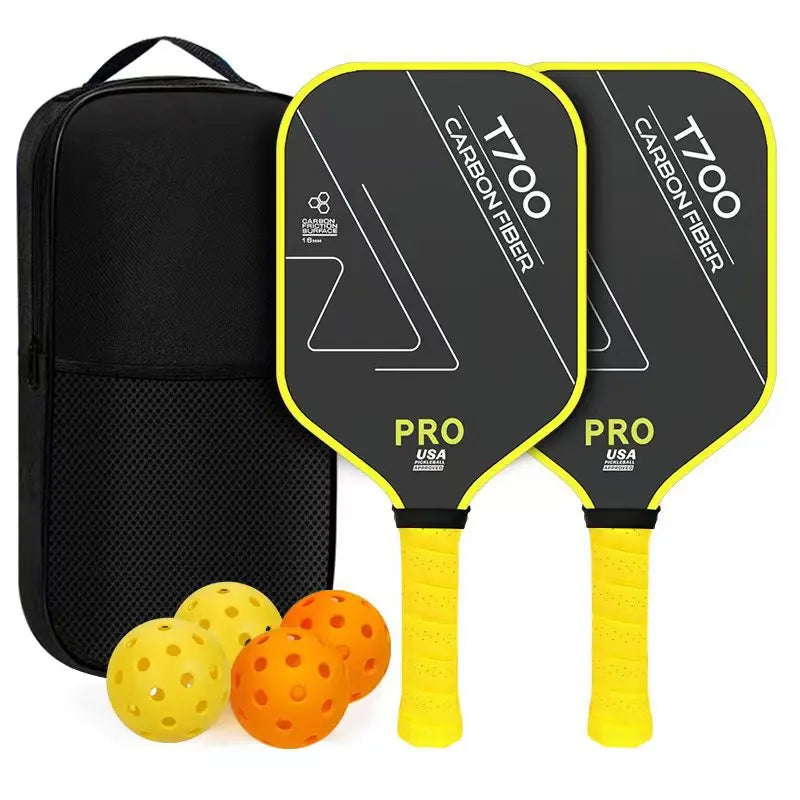 Lingyan Carbon Fiber T700 Pickleball Paddle Set, 16mm Textured Matte, Lightweight USAPA Approved, Full Kit for Kids &amp; Adults