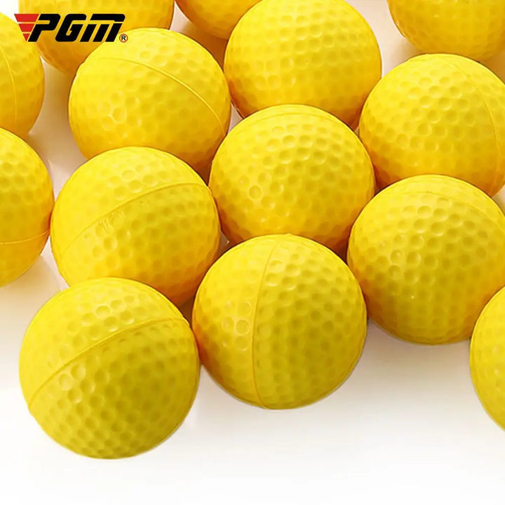 10Pcs Yellow PU Foam Golf Balls – Soft Sponge Elastic Practice Balls for Indoor &amp; Outdoor Training, Lightweight, Safe &amp; Durable Golf Training Set