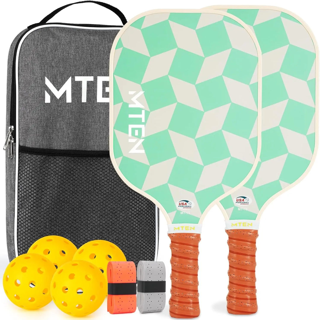 USAPA Approved Fiberglass Pickleball Paddle 13mm PP Honeycomb Core, Lightweight Edgeless Training Racket with Carry Bag