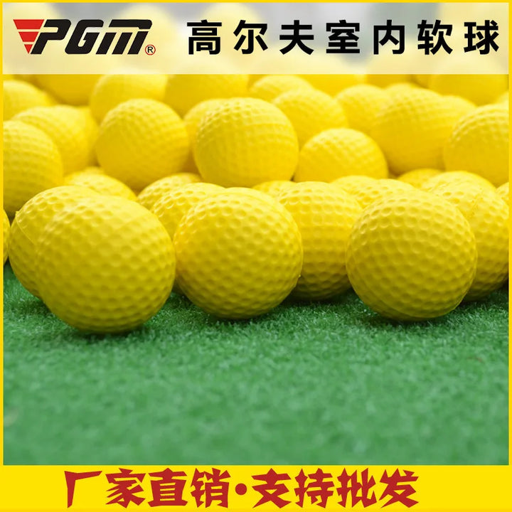 10Pcs Yellow PU Foam Golf Balls – Soft Sponge Elastic Practice Balls for Indoor &amp; Outdoor Training, Lightweight, Safe &amp; Durable Golf Training Set