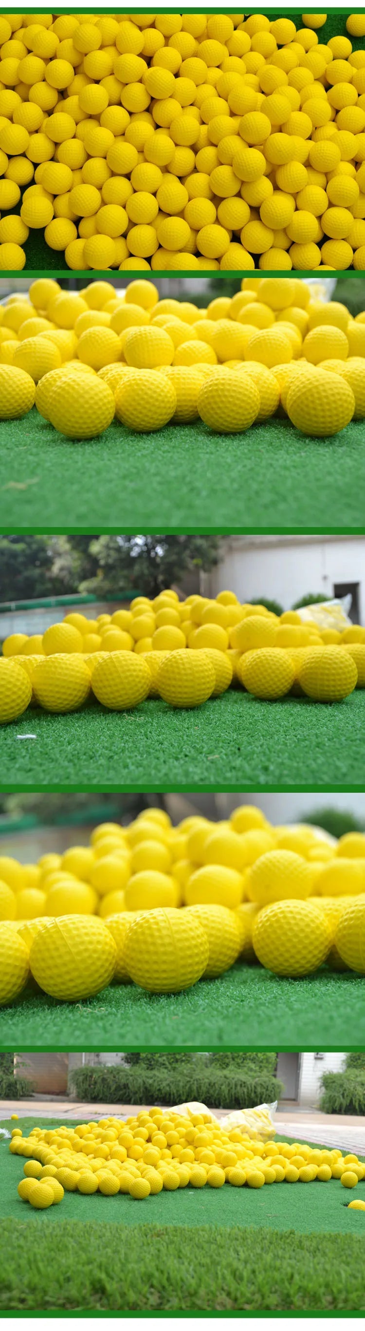 10Pcs Yellow PU Foam Golf Balls – Soft Sponge Elastic Practice Balls for Indoor &amp; Outdoor Training, Lightweight, Safe &amp; Durable Golf Training Set