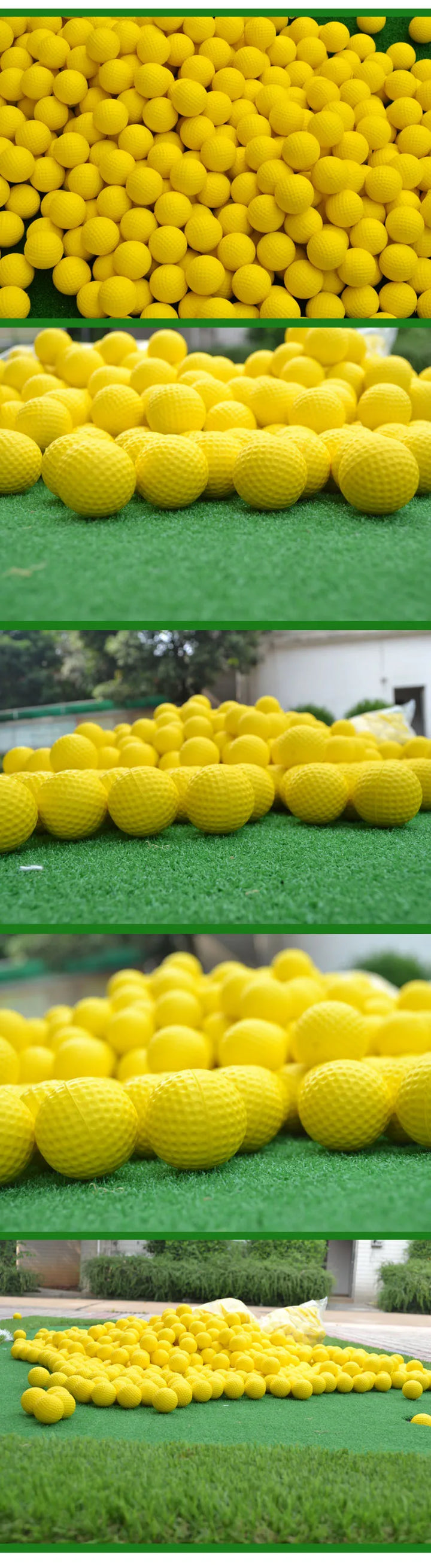 10Pcs Yellow PU Foam Golf Balls – Soft Sponge Elastic Practice Balls for Indoor &amp; Outdoor Training, Lightweight, Safe &amp; Durable Golf Training Set