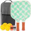 USAPA Approved Fiberglass Pickleball Paddle 13mm PP Honeycomb Core, Lightweight Edgeless Training Racket with Carry Bag