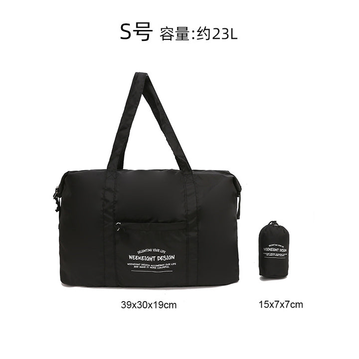 Week Eight Foldable Travel Bag 36-55L, Waterproof Oxford Shoulder Handbag, Lightweight Large Capacity Luggage for Camping