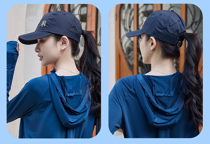 Blue Poetry Dream Wear Quick-Dry Sun Protection Baseball Cap, Breathable Nylon Hat with Wide Brim, Adjustable Unisex