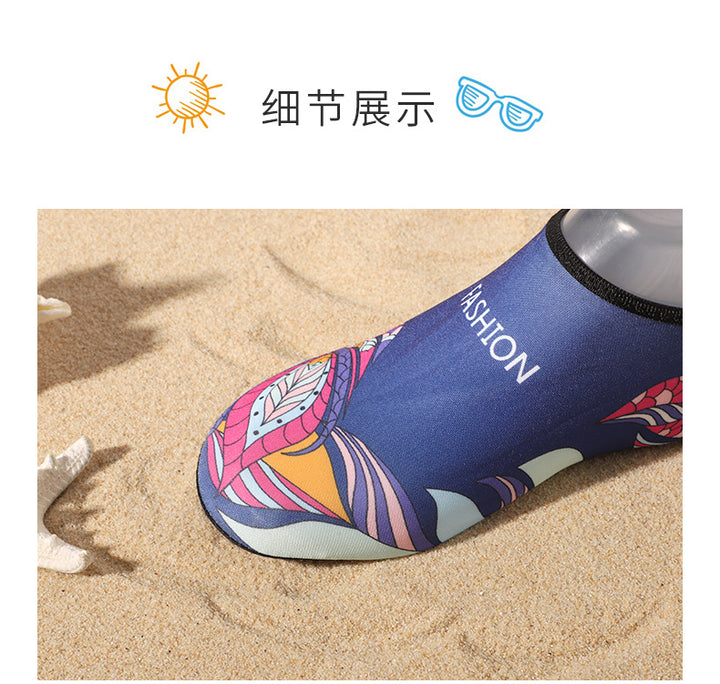 Cross-border new beach shoes quick-drying non-slip soft bottom outdoor wading shoes indoor fitness floor socks yoga shoes