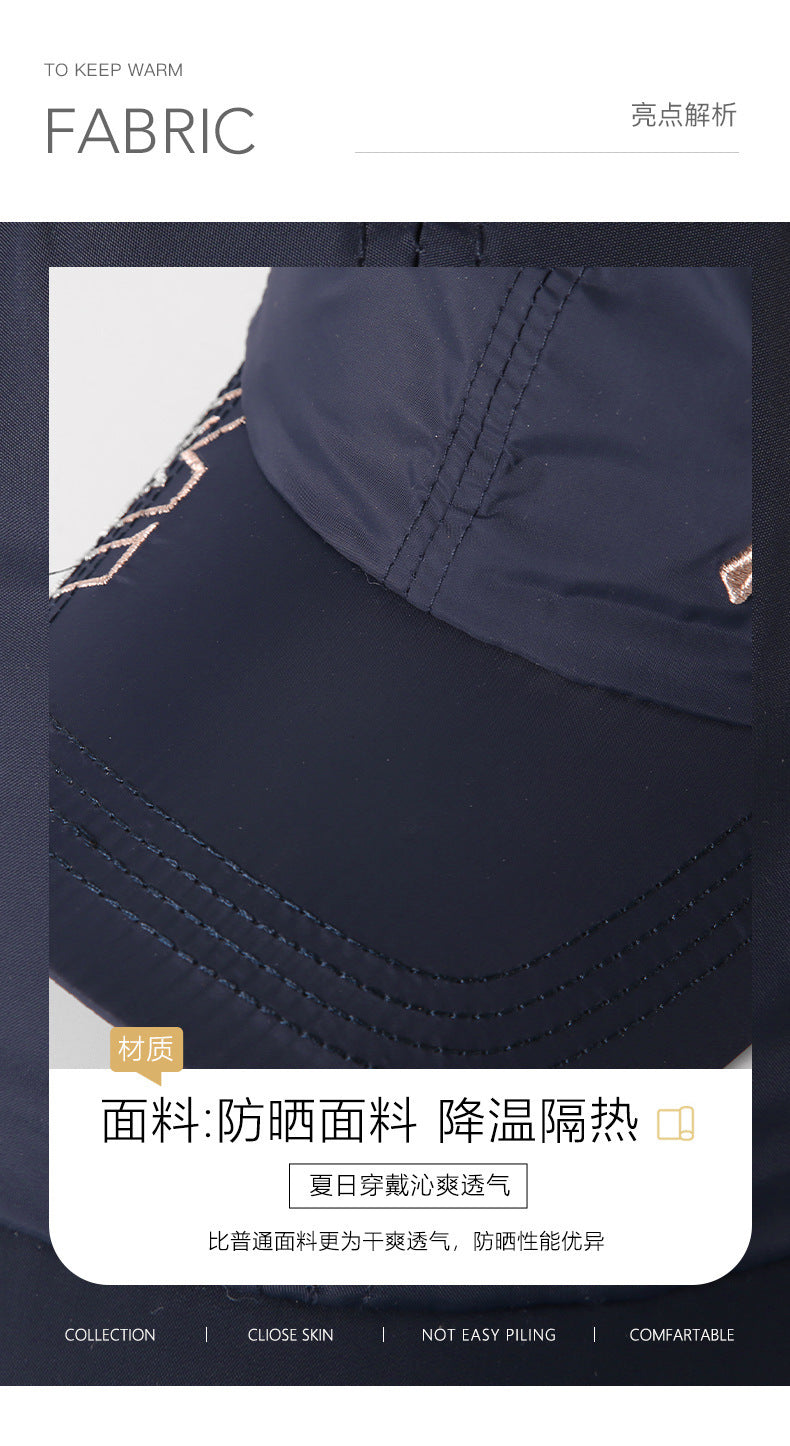 Blue Poetry Dream Wear Quick-Dry Sun Protection Baseball Cap, Breathable Nylon Hat with Wide Brim, Adjustable Unisex