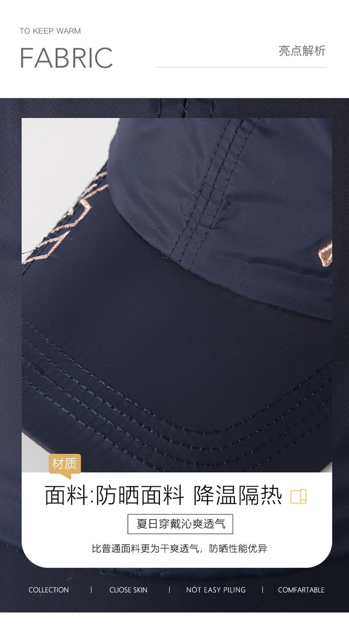 Blue Poetry Dream Wear Quick-Dry Sun Protection Baseball Cap, Breathable Nylon Hat with Wide Brim, Adjustable Unisex