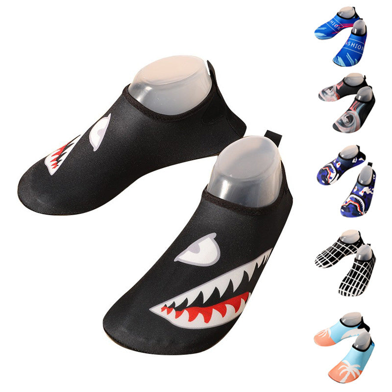 Cross-border new beach shoes quick-drying non-slip soft bottom outdoor wading shoes indoor fitness floor socks yoga shoes