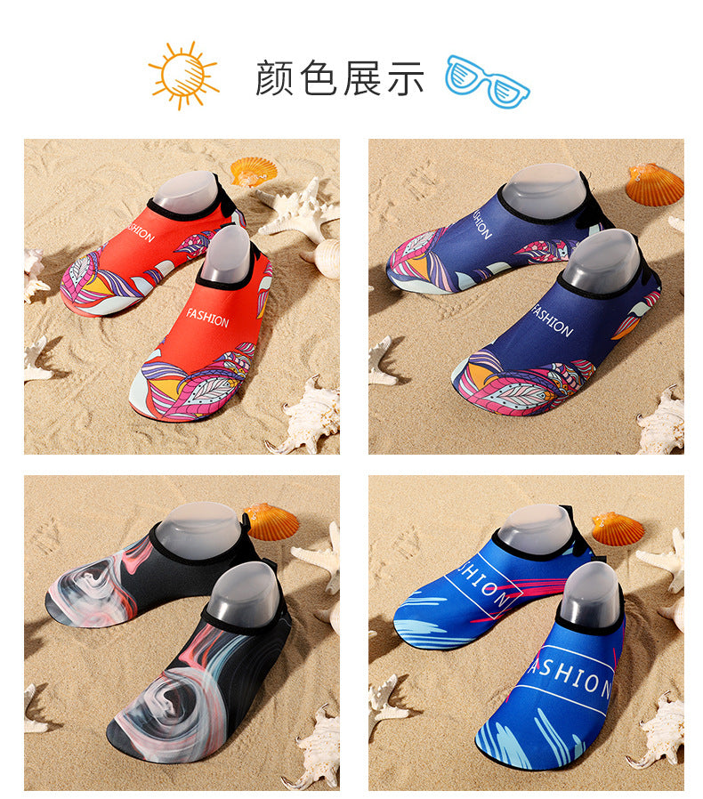 Cross-border new beach shoes quick-drying non-slip soft bottom outdoor wading shoes indoor fitness floor socks yoga shoes
