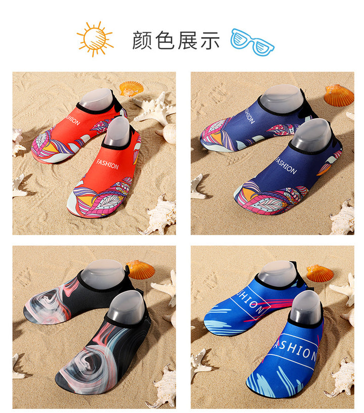 Cross-border new beach shoes quick-drying non-slip soft bottom outdoor wading shoes indoor fitness floor socks yoga shoes