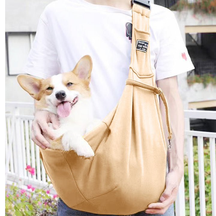 Pet Carrier Backpack for Cats &amp; Small Dogs, Breathable Adjustable Shoulder Crossbody Travel Bag, Polyester, Fits Pets 5-7kg