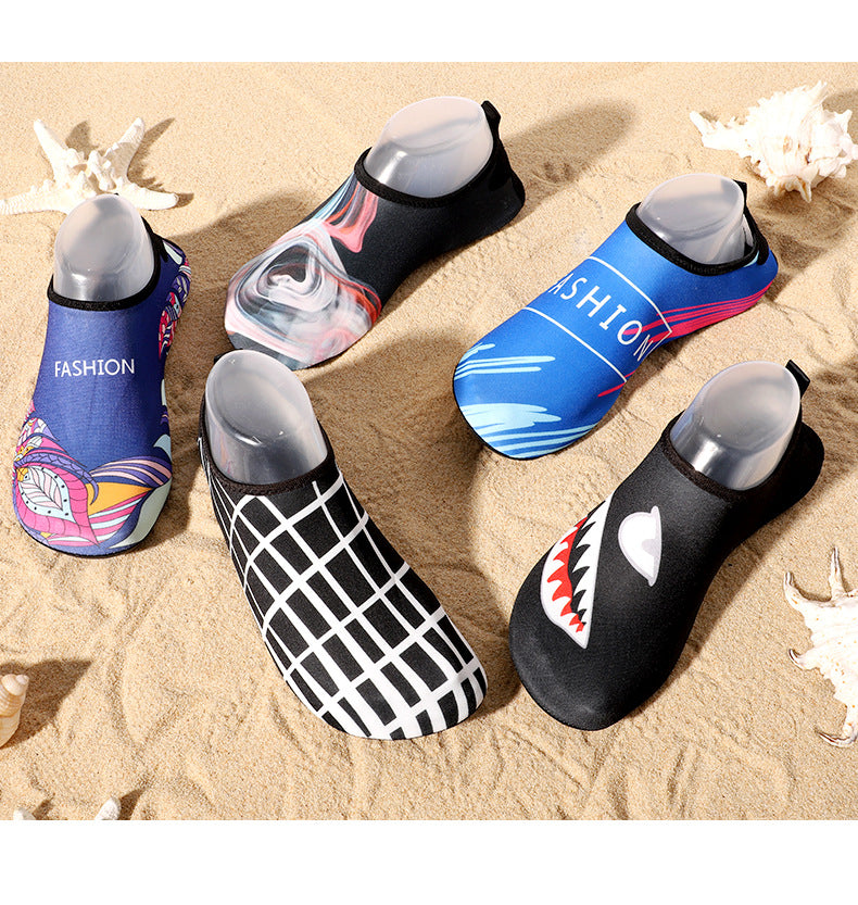 Cross-border new beach shoes quick-drying non-slip soft bottom outdoor wading shoes indoor fitness floor socks yoga shoes