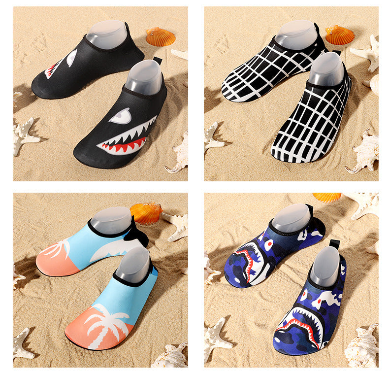 Cross-border new beach shoes quick-drying non-slip soft bottom outdoor wading shoes indoor fitness floor socks yoga shoes