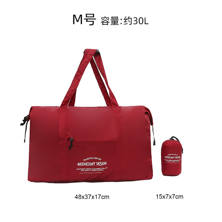 Week Eight Foldable Travel Bag 36-55L, Waterproof Oxford Shoulder Handbag, Lightweight Large Capacity Luggage for Camping