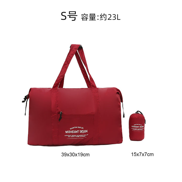 Week Eight Foldable Travel Bag 36-55L, Waterproof Oxford Shoulder Handbag, Lightweight Large Capacity Luggage for Camping