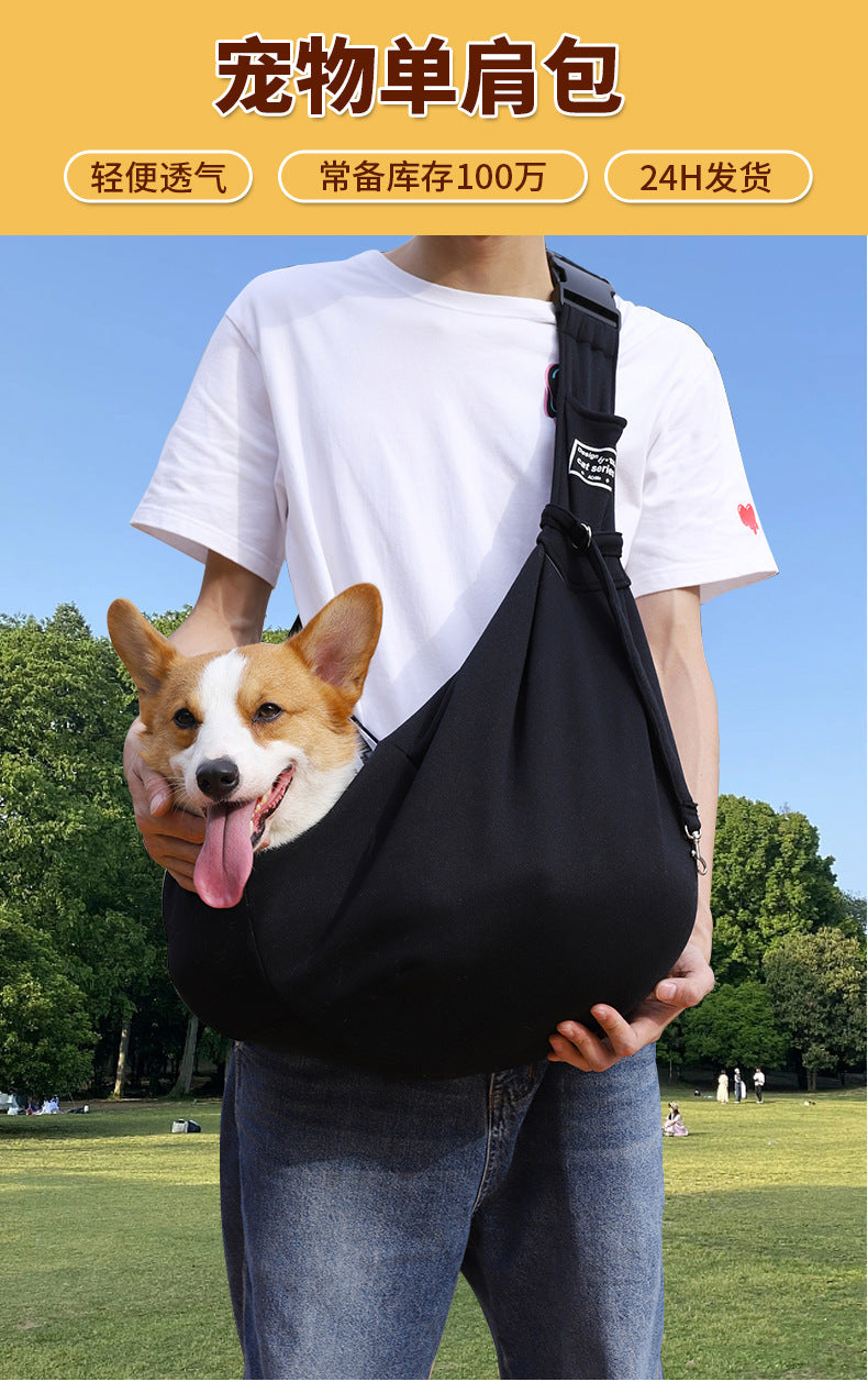 Pet Carrier Backpack for Cats &amp; Small Dogs, Breathable Adjustable Shoulder Crossbody Travel Bag, Polyester, Fits Pets 5-7kg
