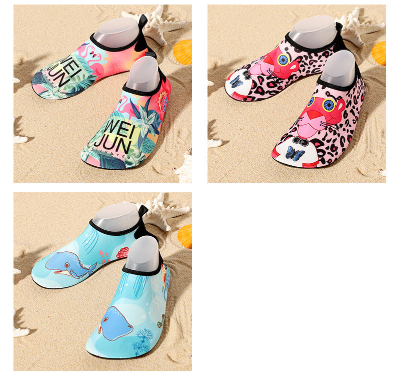 Cross-border new beach shoes quick-drying non-slip soft bottom outdoor wading shoes indoor fitness floor socks yoga shoes