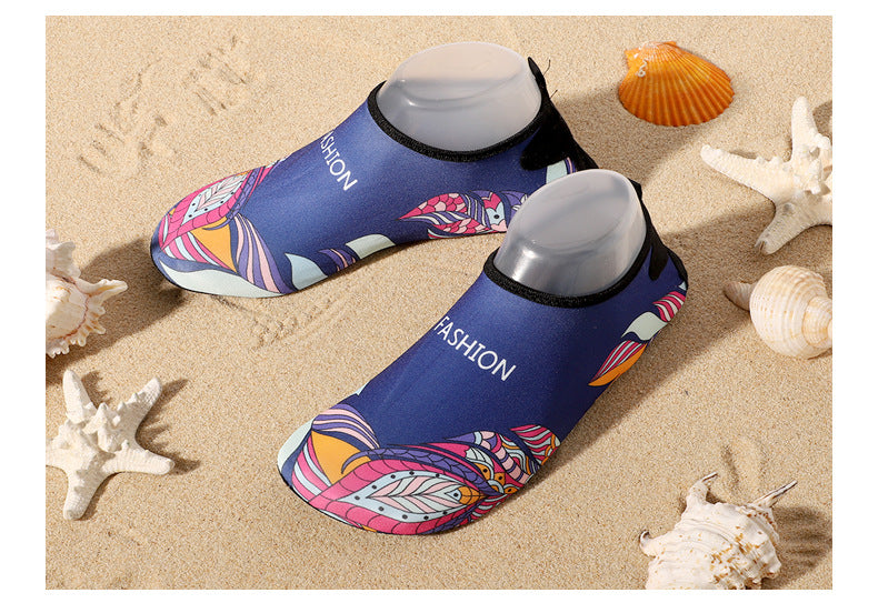Cross-border new beach shoes quick-drying non-slip soft bottom outdoor wading shoes indoor fitness floor socks yoga shoes