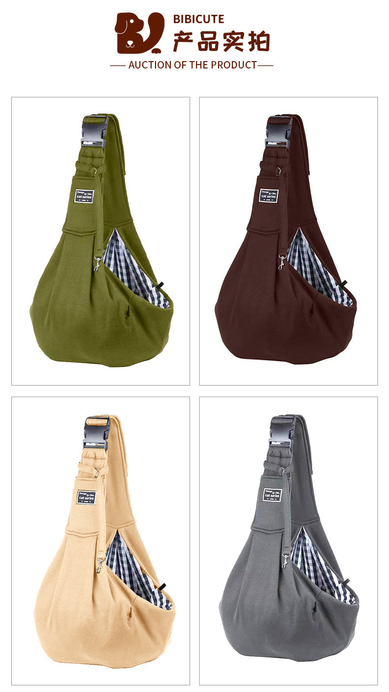 Pet Carrier Backpack for Cats &amp; Small Dogs, Breathable Adjustable Shoulder Crossbody Travel Bag, Polyester, Fits Pets 5-7kg