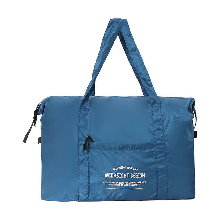 Week Eight Foldable Travel Bag 36-55L, Waterproof Oxford Shoulder Handbag, Lightweight Large Capacity Luggage for Camping
