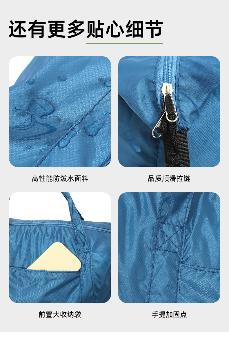 Week Eight Foldable Travel Bag 36-55L, Waterproof Oxford Shoulder Handbag, Lightweight Large Capacity Luggage for Camping