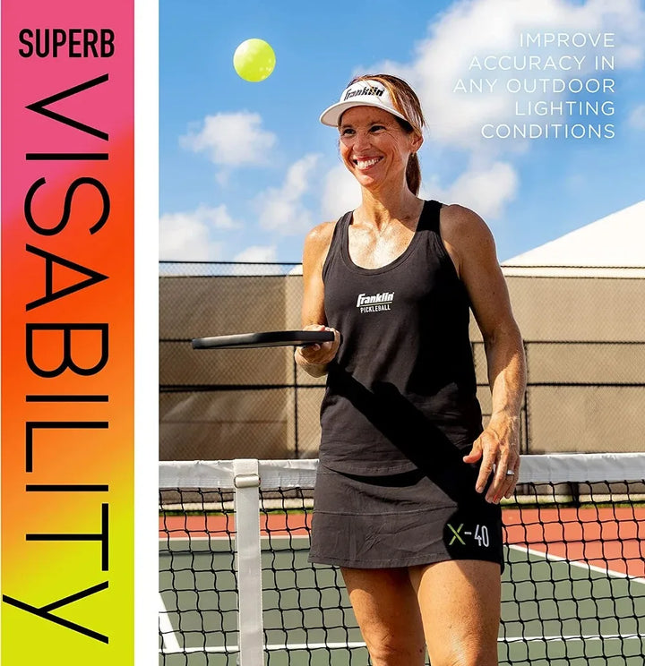 Pickleball 74MM Outdoor Pickleballs 6/12/24 Pack - Durable 40 Hole PP+PE Balls, 26g Competition Training Balls for Outdoor Pickleball Sports