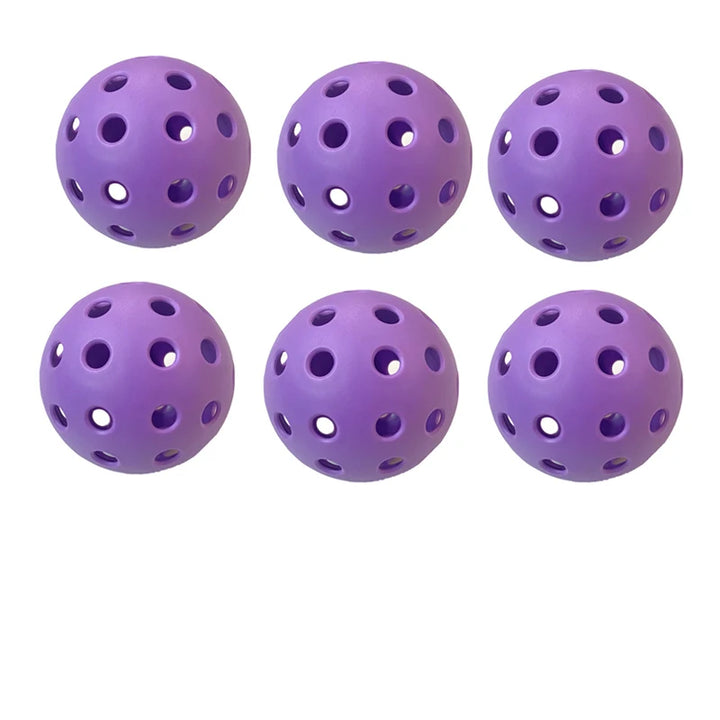 Durable 26 Holes Pickleballs Colorful Indoor Outdoor Training Paddle Ball 6/12/24Pcs Pickleball for Competition and Practice