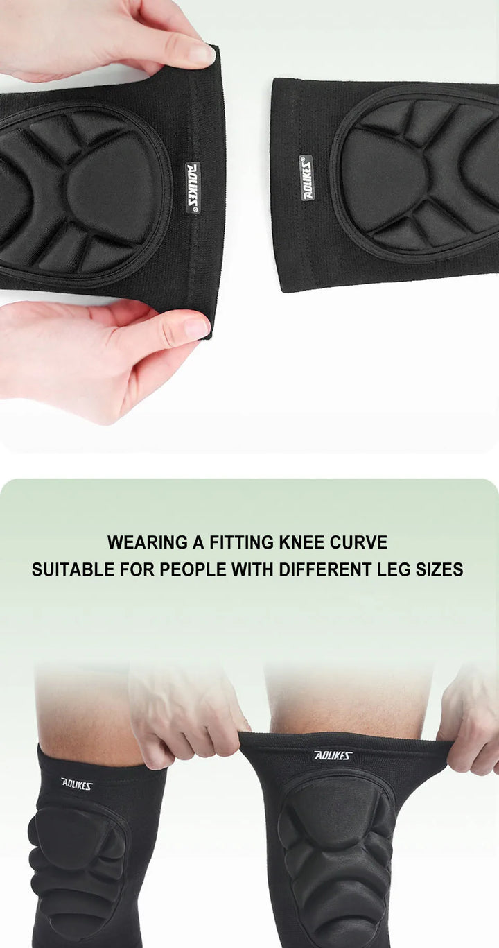AOLIKES Knee Pads 1 Pair Anti-Slip Knee Sleeves with Thick EVA Foam Cushion for Volleyball, Football &amp; Dance Sports Protection