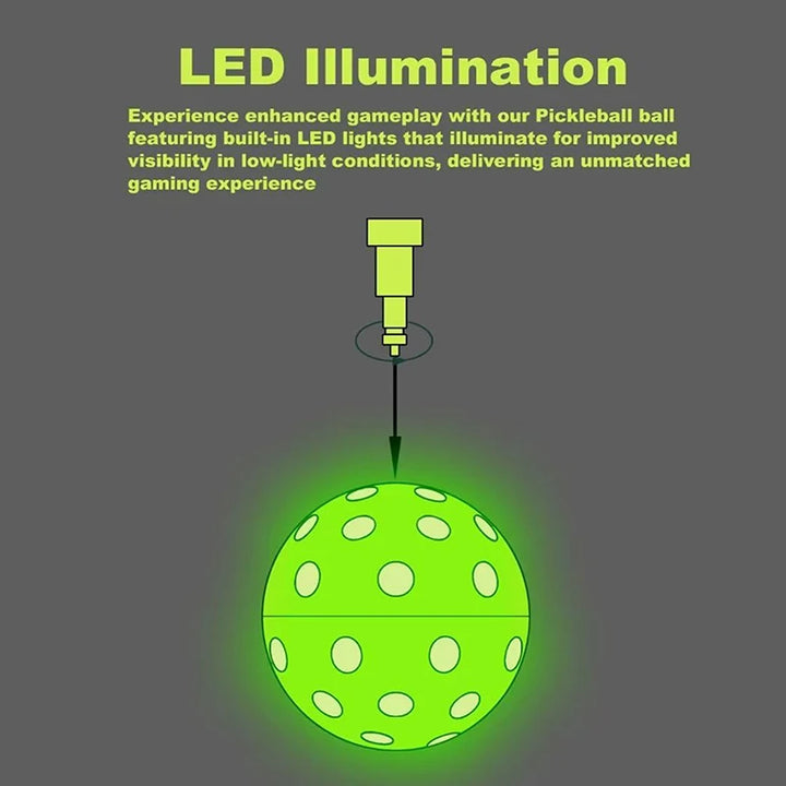 Hot！LED Light Up Pickleball Balls,Glow In The Dark Pickleball,Pickleball Gifts For Men And Women,Outdoor Pickleball Balls Play