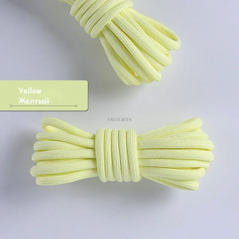 Fashion Round Shoelaces Polyester Solid Classic For Yezy Sports Boot Bold Shoeslace Sneaker Shoe Lace Shoes Strings 1Pair
