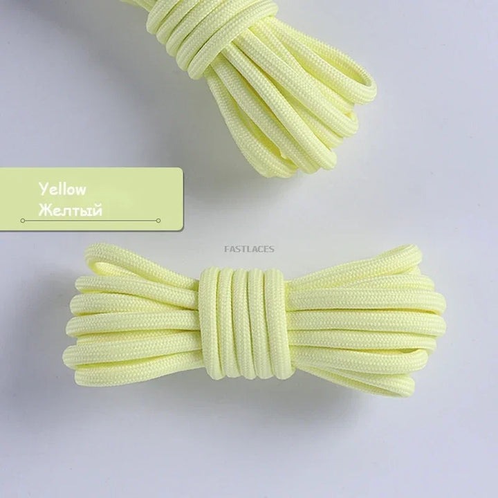 Fashion Round Shoelaces Polyester Solid Classic For Yezy Sports Boot Bold Shoeslace Sneaker Shoe Lace Shoes Strings 1Pair