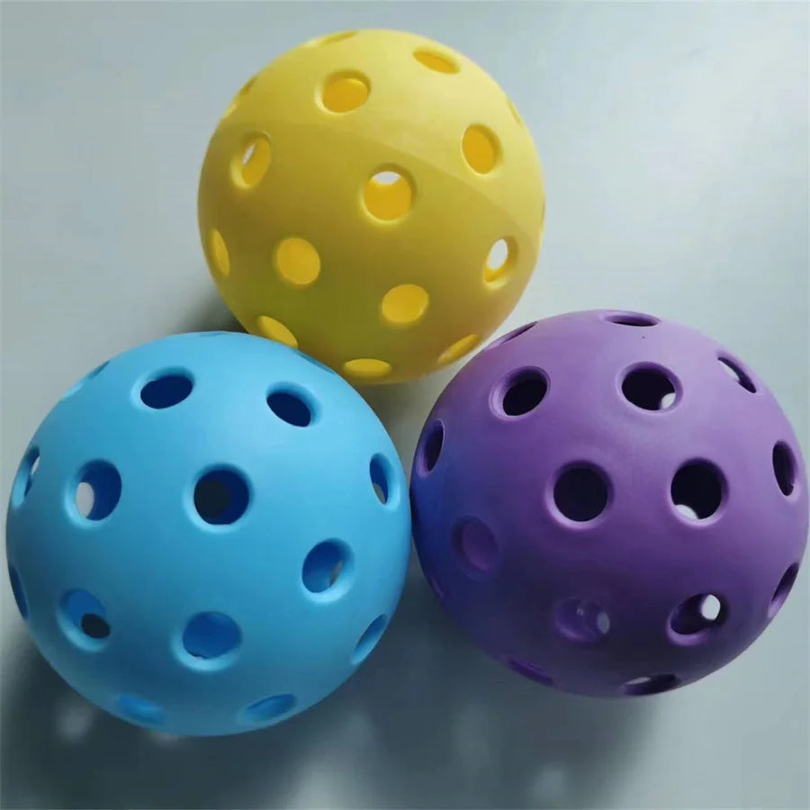 Durable 26 Holes Pickleballs Colorful Indoor Outdoor Training Paddle Ball 6/12/24Pcs Pickleball for Competition and Practice